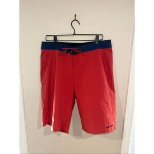 Patagonia Red Hydro Series Board Shorts Size 34